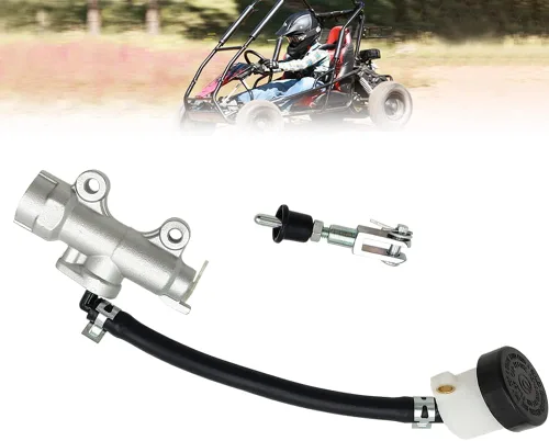 Miniatura 6 de QYMOTO CK100-S Cilindro maestro de freno compatible con Coleman Powersports 98cc 3.0 HP SK100 CK100 Go Kart (Collocación Banjo Bolt)