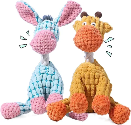 Miniatura 11 de Juguetes para perros, juguete de peluche indestructible, juguetes para perros para masticadores agresivos, juguete chirriante para masticar perros