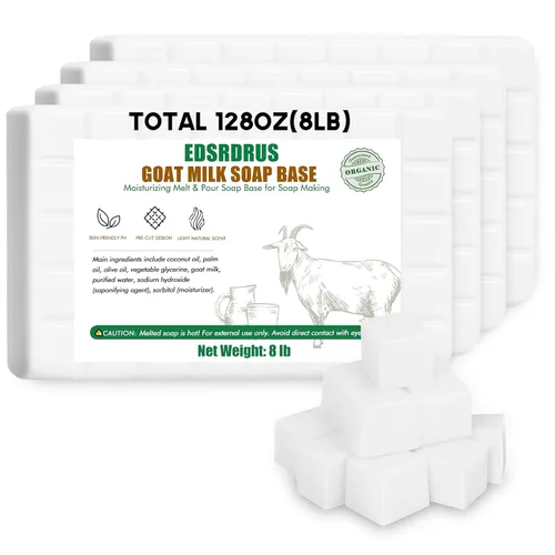 Miniatura 24 de EDSRDRUS Base de jabón aromática de 2 libras, hecha a mano con miel y aceite de coco, base de jabón hidratante para derretir y verter
