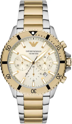 Miniatura 22 de Emporio Armani World Explorer Dive-Inspired Men's Watch with Stainless Steel, Silicone or Leather Band