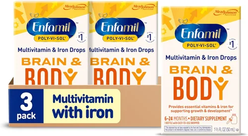 Miniatura 10 de Enfamil Poly-Vi-Sol con Hierro Gotas de Suplemento Multivitamínico para Bebés y Niños Pequeños, Frasco con Gotero de 50 mL (el Paquete Puede Variar)