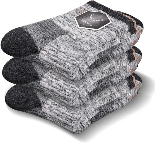 Miniatura 7 de FEIDEER Calcetines de senderismo para hombre y mujer, unisex, absorben la humedad, de algodón, con soporte de arco