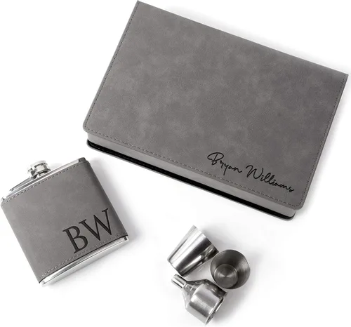 Miniatura 3 de Regalos de padrinos de boda – Juego de regalo personalizado para padrinos de boda con caja de regalo, embudo y vasos de chupito, despedida