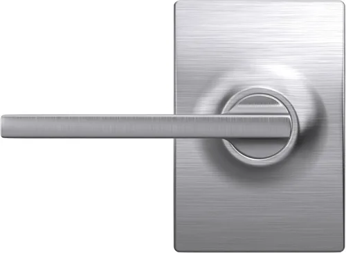 Miniatura 7 de Schlage F10 LAT 626 CEN Latitude - Manilla de puerta con moldura Century, cerradura de paso para pasillo y armario, cromo satinado
