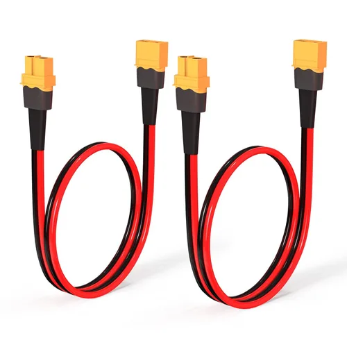 Miniatura 9 de ELFCULB Cable de extensión XT60 de 10 AWG de 0.5 pies, conector hembra a macho XT60 para batería RC, estación de energía portátil, panel solar