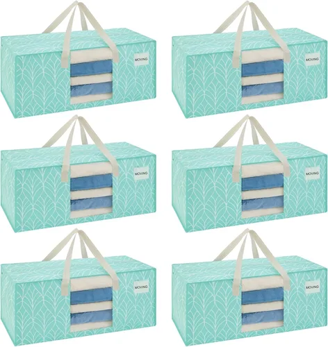 Miniatura 21 de VENO Paquete de 4 bolsas de mudanza resistentes, bolsas de embalaje transparentes para una fácil visibilidad, alternativa a las cajas de mudanza