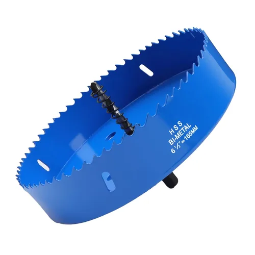 Miniatura 8 de Sierra de agujero azul de 4.53 pulgadas con eje y broca piloto, cortador de agujeros bimetálico para tableros de fibra, madera, paneles de yeso