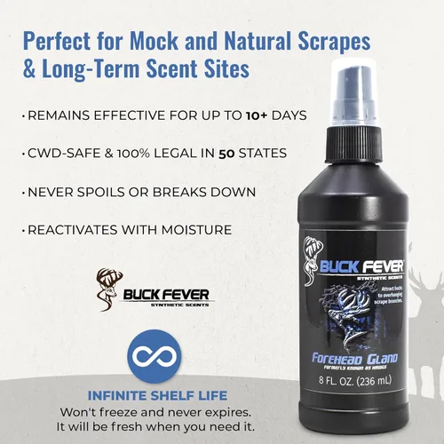 Miniatura 5 de Buck Fever Forehead Gland – Syntheticly Formulated Buck Lure & Deer Attractant (not just Limited to Whitetail Deer) for Mock Scrapes, Licking