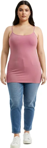 Miniatura 32 de Emmalise Camisola larga casual básica para mujer, con tirantes ajustables, top en capas
