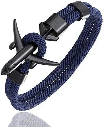 Miniatura 6 de Zboro 60525 - Pulsera personalizada con diseño de avión londinense para hombre, piloto y novio, avión de aviación