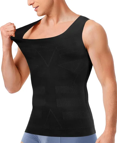 TAILONG Camisas de compresión de ginecomastia para hombre, fajas moldeadoras para adelgazar el cuerpo, chaleco sin mangas, fajas para hombres