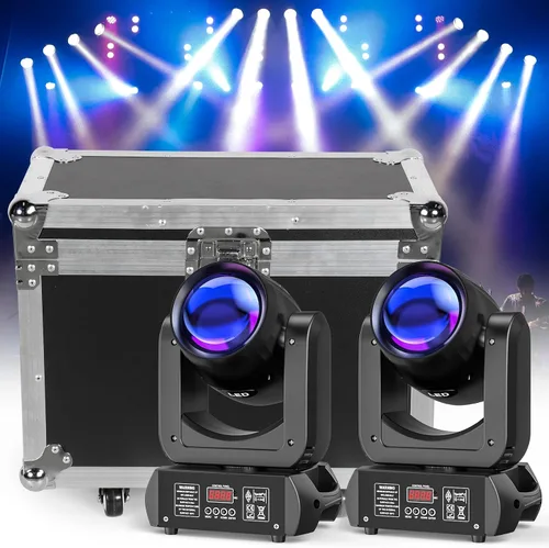 Miniatura 13 de U`King Luces de Cabeza Móvil con Haz de 150W, Prisma de 18 Facetas, Estroboscópico/Haz/Foco/Iluminación de Escenario Wash, 8 Gobos y 8 Colores, Foco