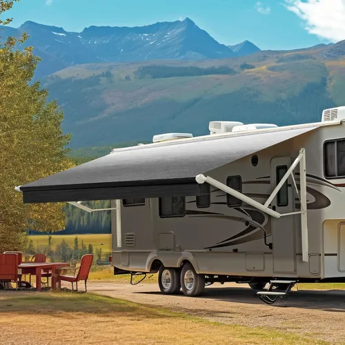 Miniatura 20 de YESCAMP Kit Completo de Toldo Motorizado Retráctil Eléctrico para Autocaravana para RV, Remolques, Quinta Rueda, Remolcadores de Juguetes, Motorhome