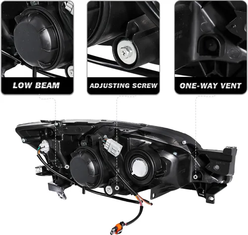 Miniatura 4 de SOCKIR - Conjunto de faros delanteros halógenos compatible con Subaru Impreza WRX Outback Sport 2008-2011, faro proyector con carcasa cromada