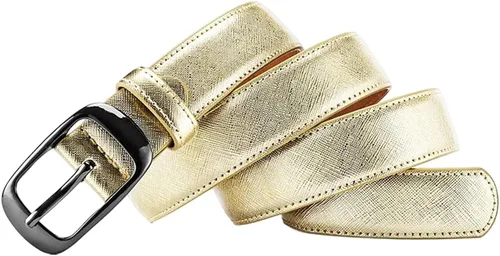 Miniatura 7 de WEIXUERO Cinturones de cuero dorado para mujer, pantalones de mezclilla brillantes, cinturón brillante para club, vestidos de fiesta