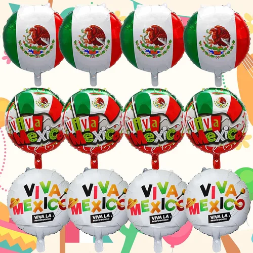 Miniatura 5 de 14 globos de aluminio para fiesta del Día de la Independencia de México, globos de aluminio Viva México Mylar para fiesta de cumpleaños temática