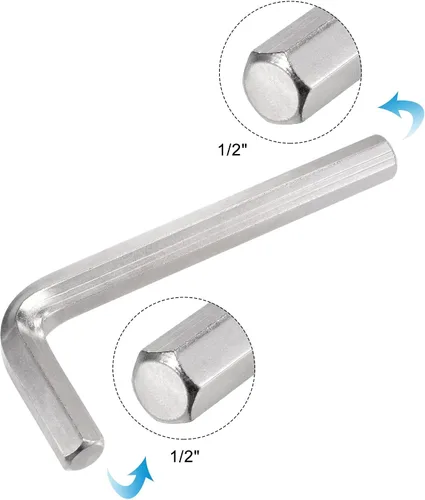 Miniatura 4 de uxcell Llave hexagonal de 1/2", herramienta de reparación CR-V en forma de L
