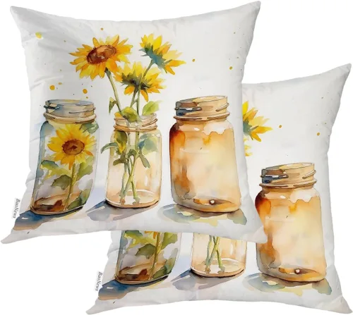 Miniatura 67 de Fundas de almohada con diseño de pinos y pájaros, bayas rojas, hojas de acebo, fondo beige, funda de cojín de mezcla digital, funda de almohada