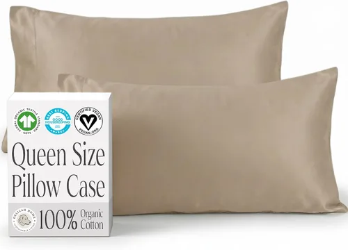 Miniatura 17 de Delilah Home Juego de sábanas de 300 hilos 100 % algodón orgánico, verificado por GOTS y Vegan.org, ropa de cama de satén de 300 hilos,