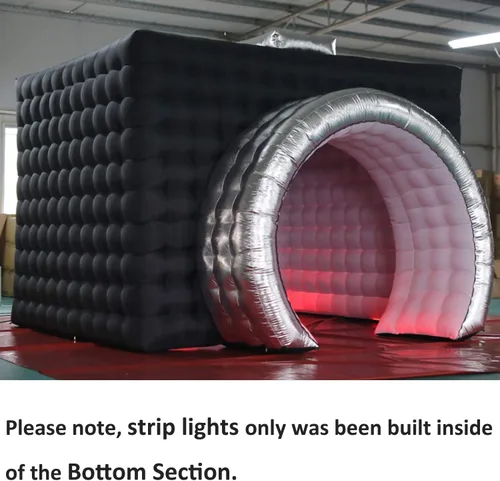 Miniatura 5 de SAYOK Cabina de fotos inflable con luces, tienda de campaña portátil en forma de cámara con forma de cubo con soplador, 11.5 x 9.2 x 8.2 pies