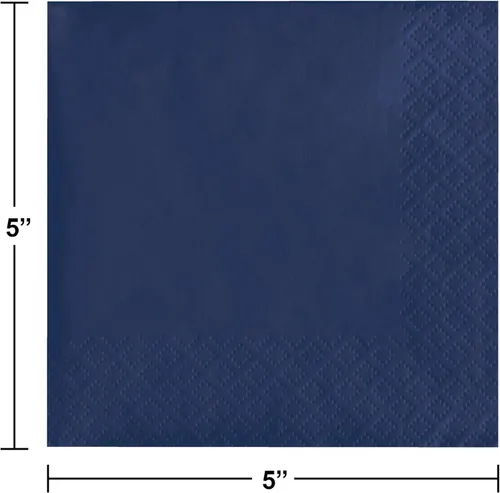 Miniatura 3 de Creative Converting Touch of Color - Servilletas de papel para bebidas de 2 capas, 50 unidades, color azul marino