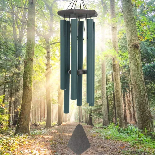 Miniatura 20 de Campanillas de viento para exteriores, campanillas de viento conmemorativas con 6 tubos de metal largos, carillón de viento de condolencia