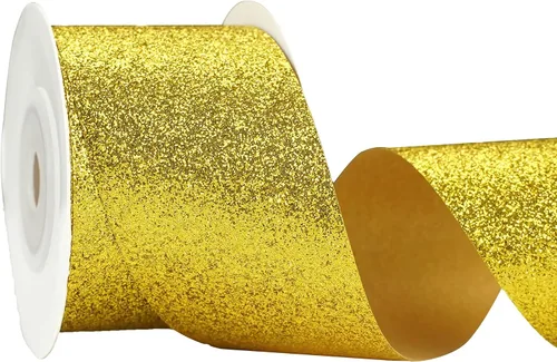 Miniatura 18 de MEEDEE Cinta negra con purpurina para envolver regalo, cinta de borde cortado de 1-1/2 pulgadas x 10 yardas, cinta brillante para regalos, tarjetas