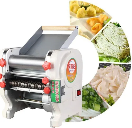 Miniatura 5 de Hengwei 750 W 110 V acero inoxidable comercial eléctrico para hacer pasta, máquina de corte de fideos con rodillo de masa