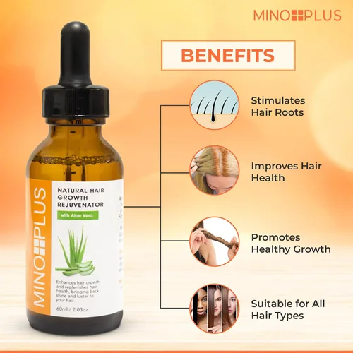 Miniatura 4 de Suero natural para el crecimiento del cabello, 2 fl oz, para un cabello más largo, más fuerte, más grueso y lleno, formulado para prevenir