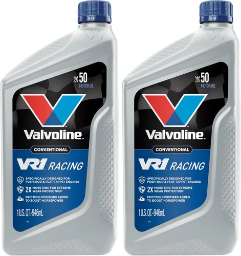 Valvoline VR1 Racing SAE 50 Aceite de Motor de Alto Rendimiento Alto Zinc 1 QT (Paquete de 2)