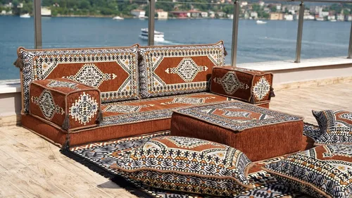 Miniatura 4 de arabicsofa Sofá de piso árabe Jalsa - Sofá tradicional hecho a mano para sala de estar