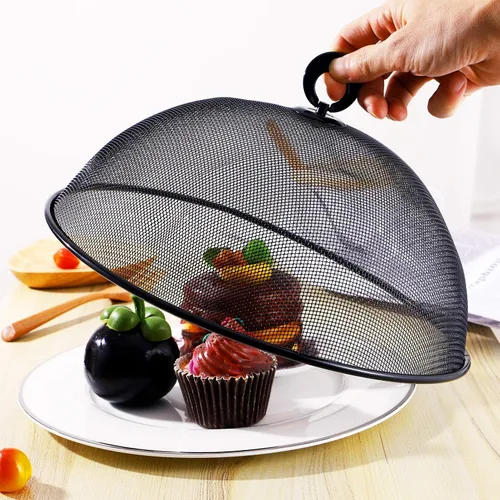 Miniatura 4 de Cubierta de malla para alimentos, de acero inoxidable, para mesa de comedor, tapa de alimentos, cubierta de platos, fundas reutilizables de malla