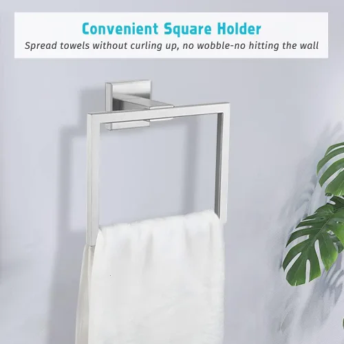 Miniatura 3 de Juego de accesorios de baño de 4 piezas, juegos de toalleros, incluye toallero, soporte para papel higiénico, gancho para toallas, kit de accesorios