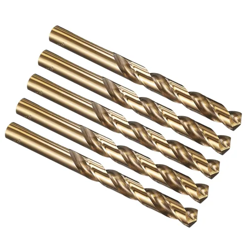 Miniatura 50 de PATIKIL Broca Jobber de 0.039 in, vástago recto M35 cobalto 5% acero de alta velocidad 135° acabado dorado para metal duro de acero inoxidable - 2