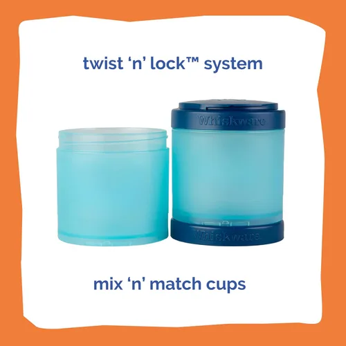 Miniatura 3 de Whiskware Disney Pixar - Contenedores apilables para aperitivos para niños, 3 tazas apilables para aperitivos para la escuela y viajes, Buscando a