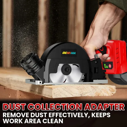 Miniatura 6 de Herramienta de corte inalámbrica sin escobillas de 4" compatible con batería Dewalt 20V MAX, mini sierra de 500W hasta 12000RPM con 6 discos