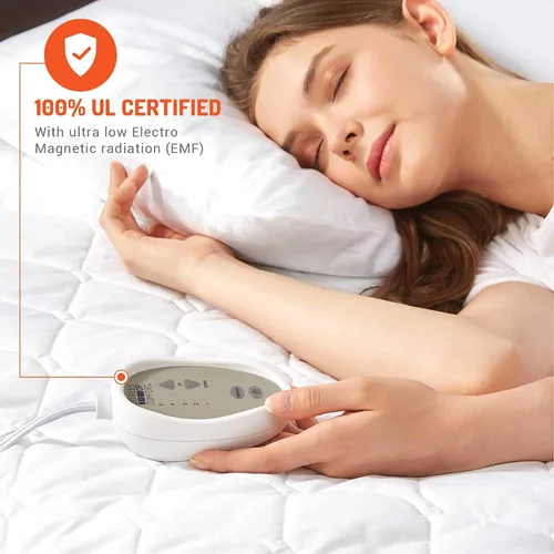 Miniatura 2 de Degrees of Comfort - Almohadilla térmica para colchón de tamaño completo Calentador de cama eléctrico con zonas de calentamiento y apagado