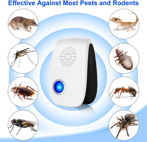 Miniatura 2 de Repelente ultrasónico mejorado, repelente de plagas para interiores, enchufe electrónico para cucarachas, hormigas, roedores, ratones, insectos