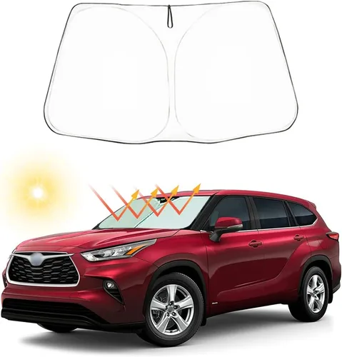 Miniatura 10 de Parasol plegable para parabrisas delantero de automóvil, ajuste personalizado para Toyota 4Runner 2010-2023 2024 2025, accesorios interiores
