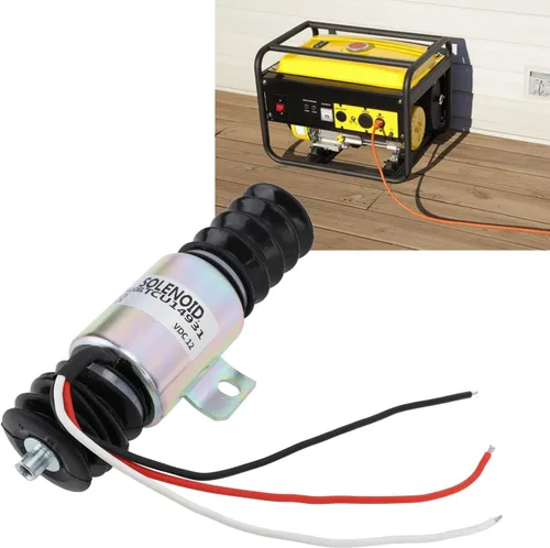 Miniatura 3 de TOPINCN Generador eléctrico Válvula solenoide TCU14931 12V 2.165 in Apagado de combustible para máquina Sistema hidráulico Válvula de solenoide
