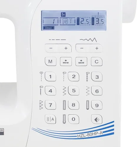 Miniatura 3 de Juki Máquina de coser HZL-80HP con enhebrador automático de agujas y ojales automáticos de un paso, viene con una funda de transporte rígida