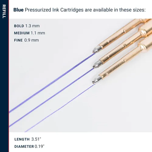 Miniatura 6 de Fisher Space Pen Recambio de cartucho presurizado de punta fina, tinta azul, 1 paquete