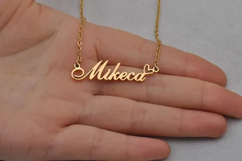 Miniatura 2 de Collar con nombre personalizado chapado en oro de 18 quilates, joyería personalizada para mujer