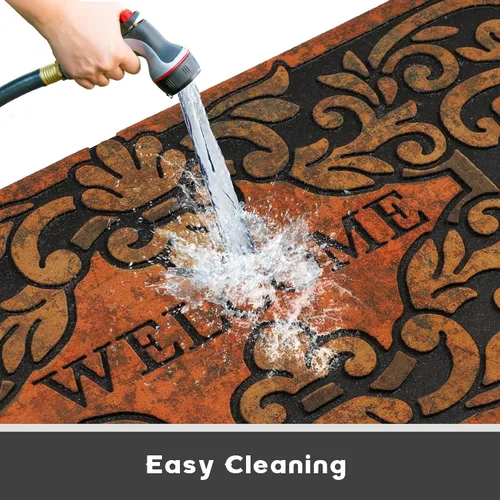 Miniatura 5 de Tapete de Bienvenida Grande de 47"x22" para Exteriores de Servicio Pesado con Respaldo de Goma Antideslizante - Tapete Duradero para Puerta Exterior