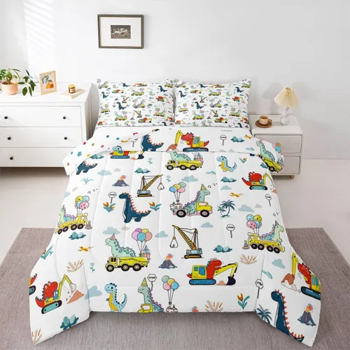 Miniatura 50 de Feelyou Juego de edredón de perezoso lindo juego de ropa de cama para niños y niñas, juego de edredón de mariposa de galaxia, hojas botánicas