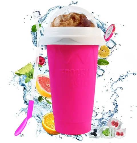 Miniatura 11 de Taza para Hacer Slushies, Taza Mágica de Batidos Congelados Rápidos, Taza de Enfriamiento de Doble Capa con Exprimidor, Máquina para Hacer Slushies