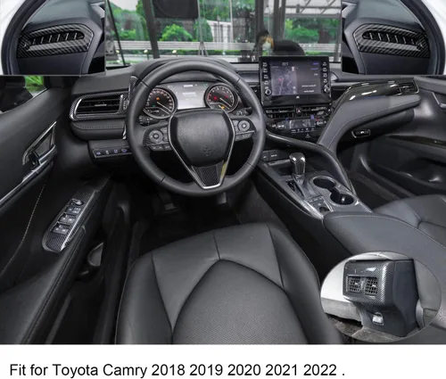 Miniatura 2 de Rifoda Para Camry Co-Piloto Guantera Lateral Panel de Interruptor Decoración Material ABS Ajuste para Toyota Camry 2018 2019 2020 2021 2022