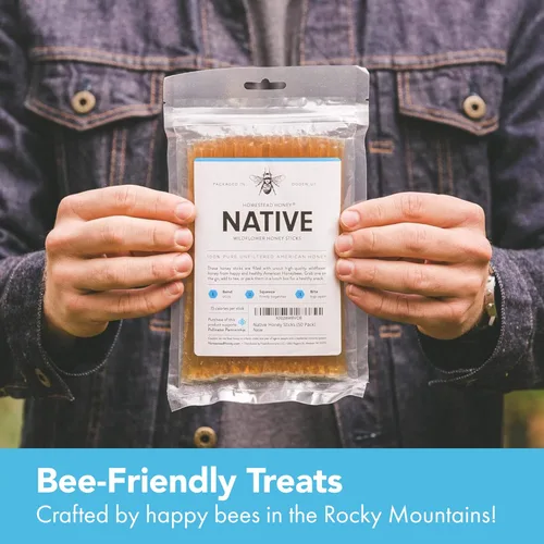 Miniatura 6 de Homestead Honey Paquete de 50 palitos de miel, paquetes de miel dulce pura de flores silvestres para té y aperitivos, pajitas edulcorantes naturales