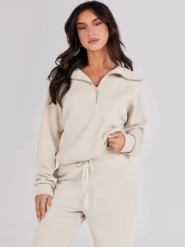 Miniatura 6 de Prinbara Conjunto de 2 piezas para mujer, conjunto de descanso para otoño, sudadera de gran tamaño, pantalón de pierna ancha, casual, conjunto