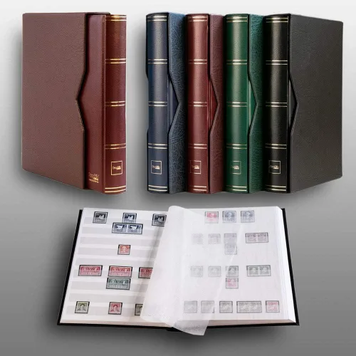 Miniatura 2 de Prophila stockbook 60 Lados blancos Acolchado con estuche rojo